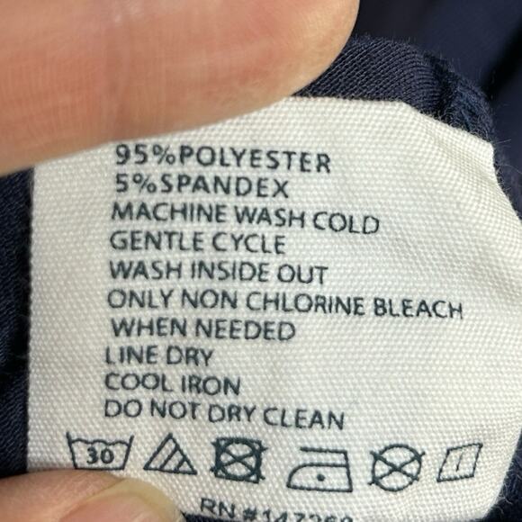 Simply Southern Dress Size M Navy Long Sleeve Knit With Ruffle Sleeves - Picture 6 of 6